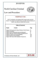 North Carolina Criminal Law and Procedure-Pamphlet 92