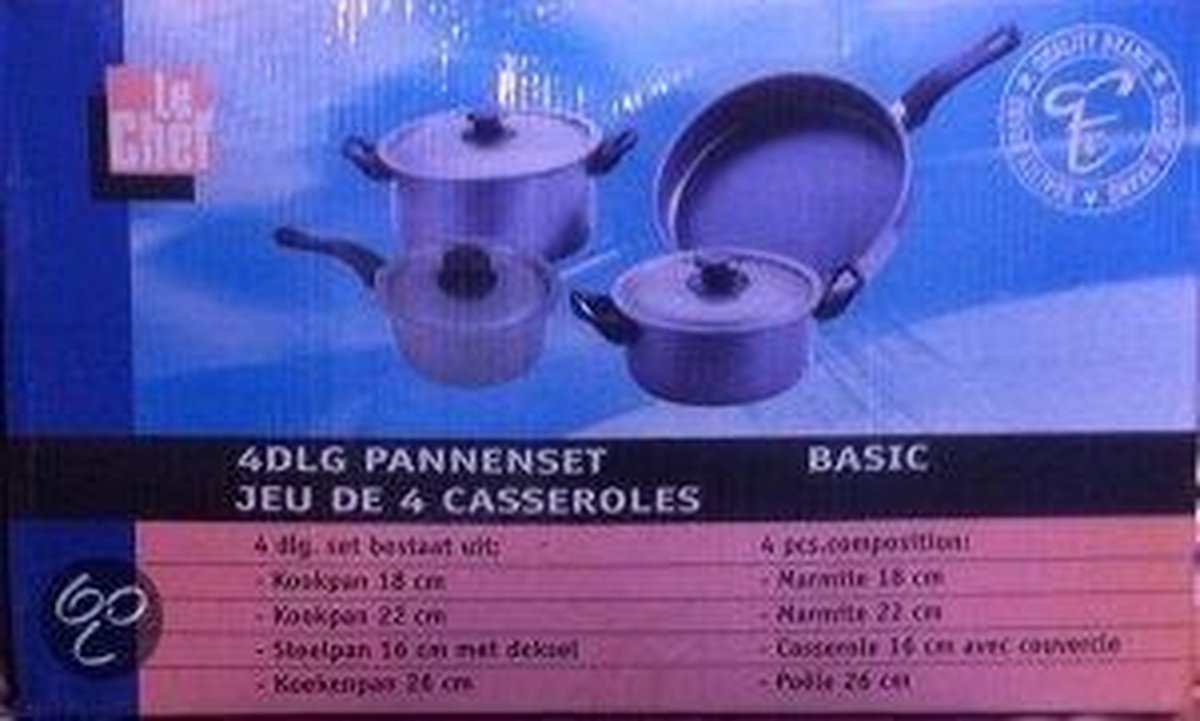 bereiden afvoer Advertentie Le Chef - 4-delige Pannenset Basic | bol.com