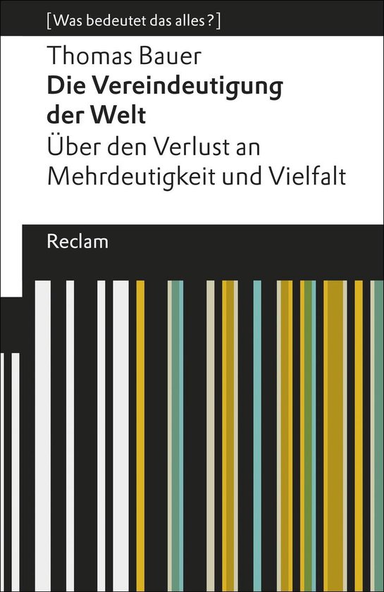 Reclams Universal-Bibliothek - Die Vereindeutigung der Welt - cover