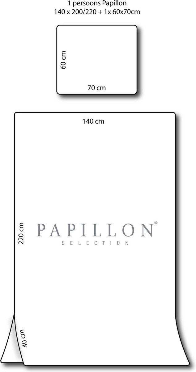 Papillon dekbedovertrek Canberra - 140x200/220 cm - Grijs | Leen Bakker Papillon dekbedovertrek Canberra - 140x200/220 cm - Grijs | Leen Bakker