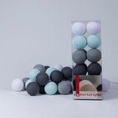 Cotton Ball Lights Regular lichtslinger blauw - Aqua Grey 50