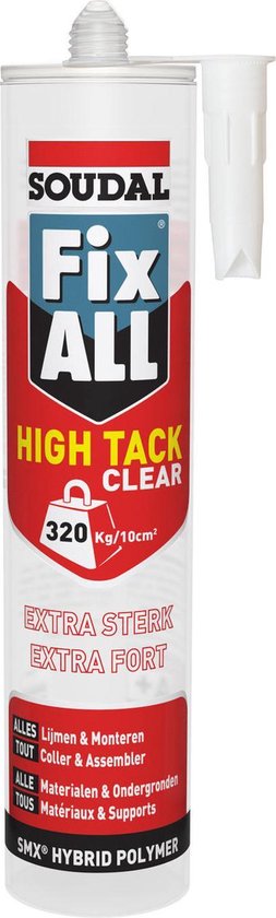 SOUDAL Fix ALL High Tack Clear 290ml- 12 stuks