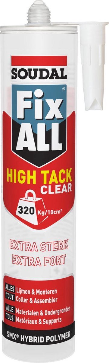SOUDAL Fix ALL High Tack Clear 290ml- 12 stuks