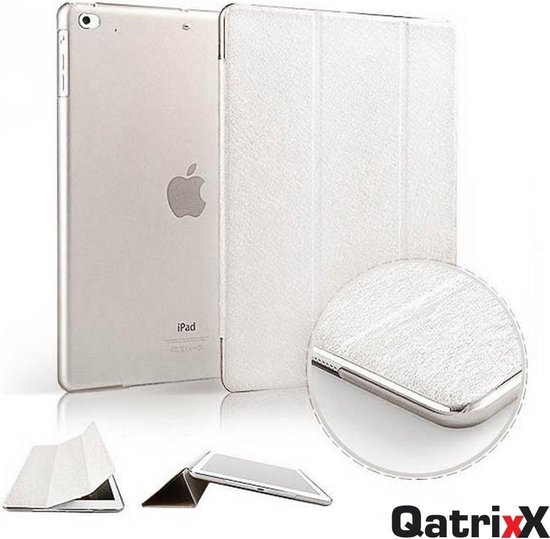 Luxe Smart Case Cover met Achterkant Back Cover White  Wit voor Apple iPad Air 2