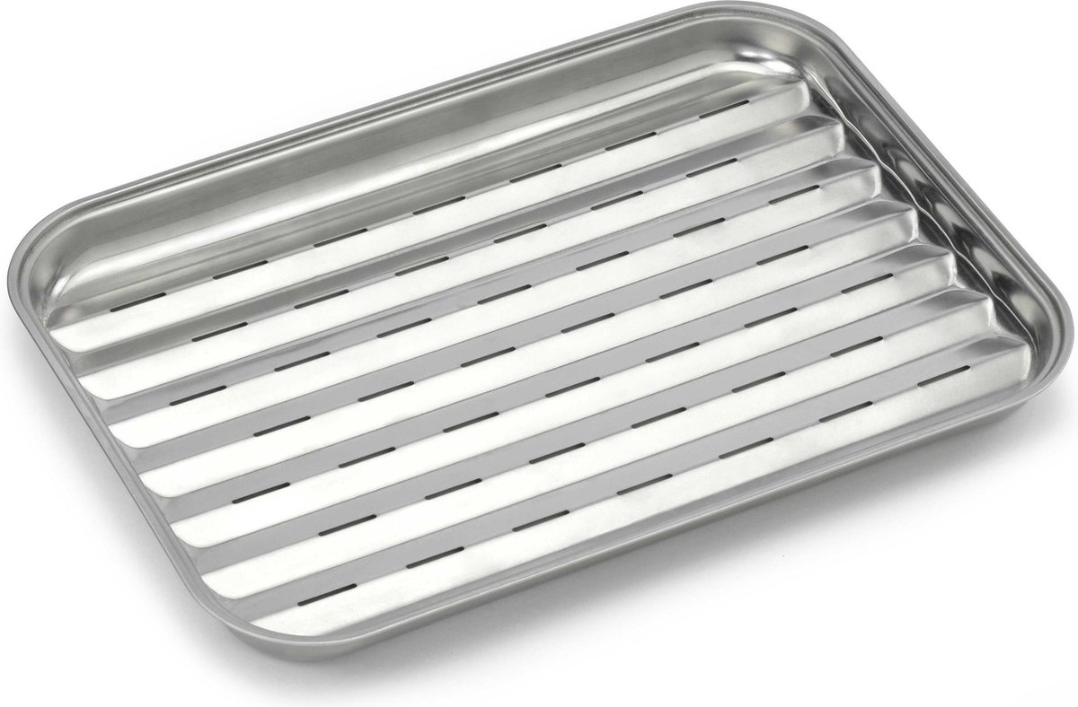 Barbecook herbruikbare grillpan - rvs - 34.5x24cm