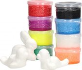 Foam Putty 8 Kleuren inclusief 3 figuren - Foam Klei 8x40 gram