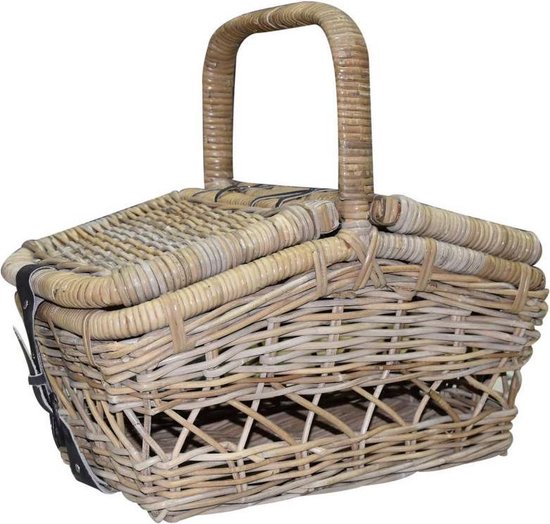 Messie rotan picknickmand 50x30xH40 cm rechthoekig