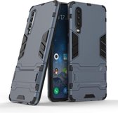 Armor Kickstand Back Cover - Huawei P30 Hoesje - Donkerblauw