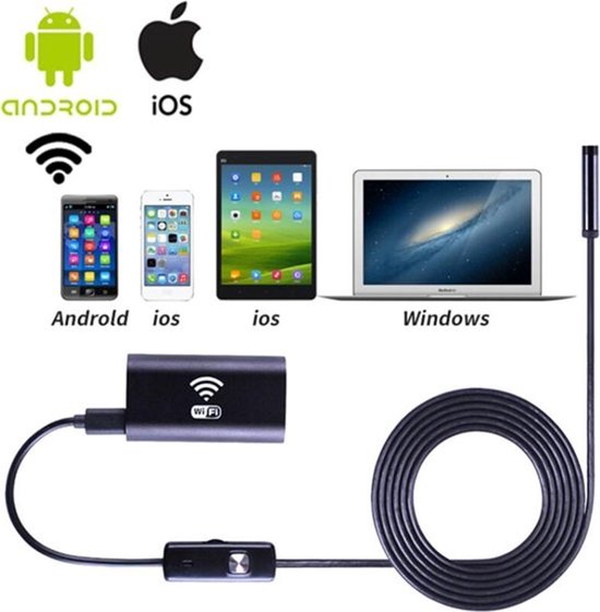 Wifi endoscoop met 5 meter kabel - voor IOS en Android | bol.com