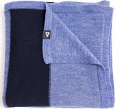 Merino wol sjaal -  uniseks met streep- blauw/ paars