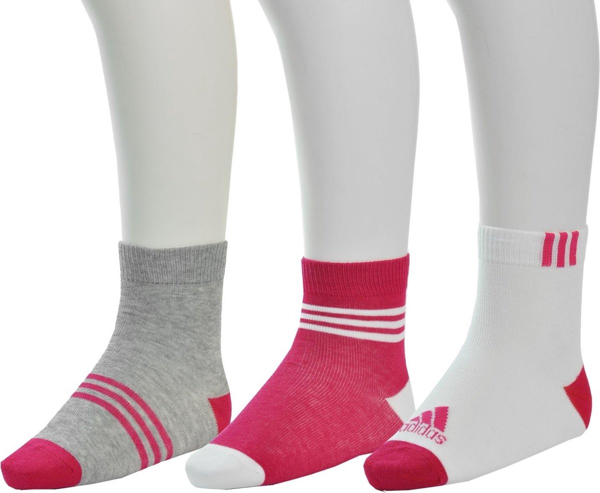 adidas Little Kids Ankle 3 Pair Pack Sokken 15 18 Roze