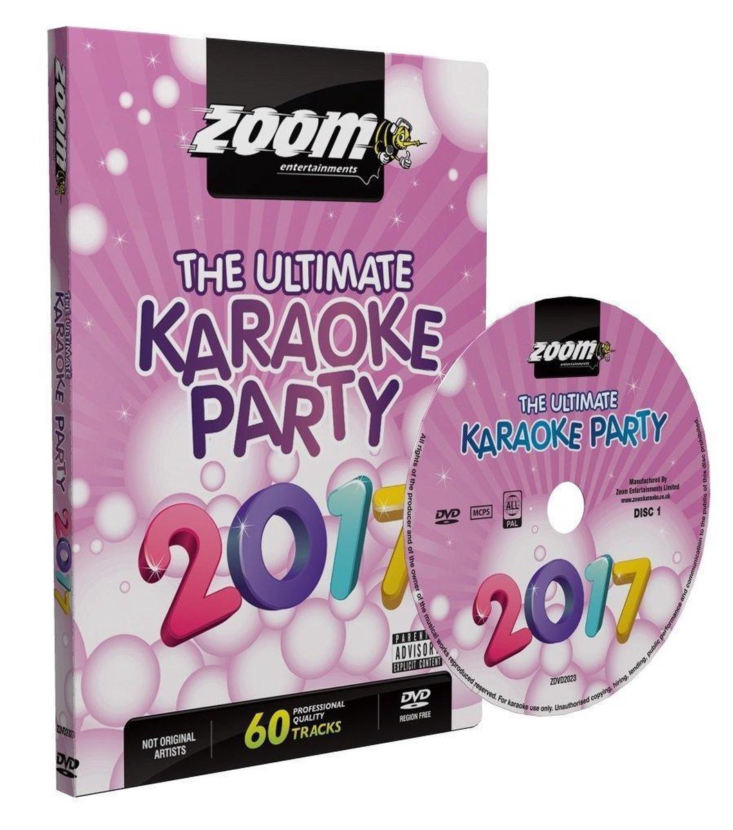 Zoom Karaoke DVD The Ultimate Karaoke Party 2017 60 Songs Muziek