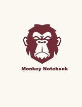 Monkey - Blank Lined Notebook