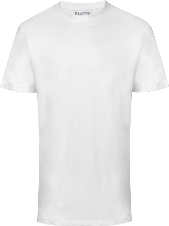 Slater 2500 - BASIC 2-pack T-shirt ronde hals korte mouw wit 3XL 100% katoen