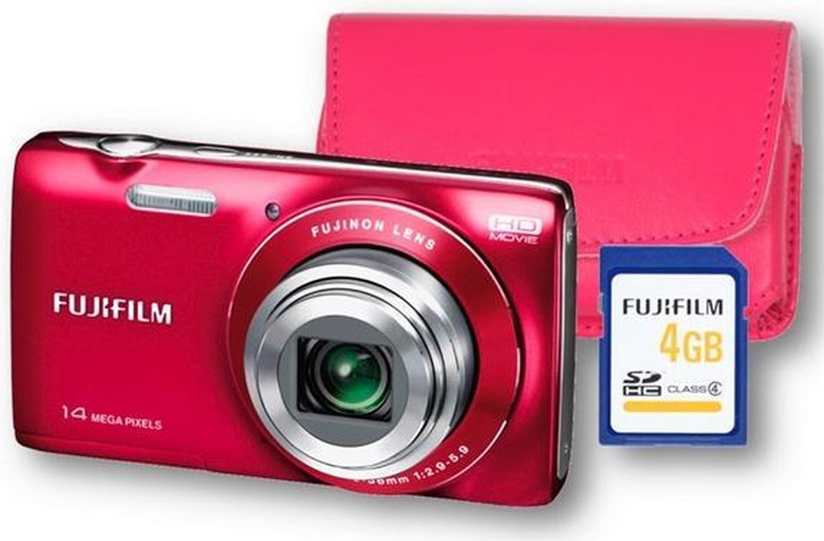 Fujifilm FINEPIX JZ100 red lovepack - camera