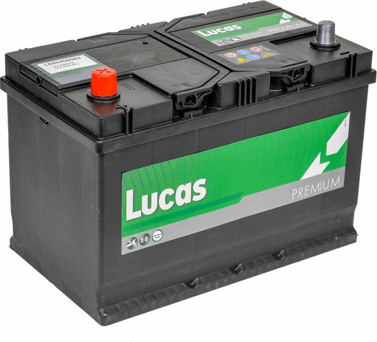 Batterie de voiture Lucas Premium, 12V 95AH 830 CCA, + Pôle gauche / -  Pôle droit