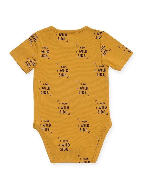 Jollein Romper korte mouw 74/80 Wild animal mustard van Jollein — afbeelding 2