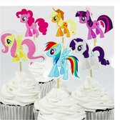 ProductGoods - 48 x Leuke My Little Pony cocktailprikkers | Verjaardag | Sateprikkers | Traktatie | Feest | Cake topper decoratie | Prikkers