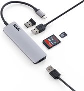 SBVR 5 in 1 Aluminium Type C Hub - 3x USB 3.0 / 1x SD TF Cardreader / 1x Micro SD