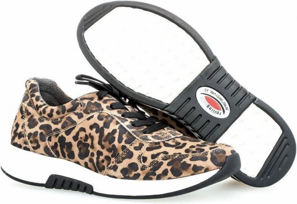 Gabor Rollingsoft 36.946.91 Dames Wandelschoen Tijgerprint Bruin - Schoenen .nl