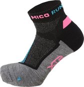 Mico Woman Running Socks Argento XT2 licht gewicht zwart/fucsia maat L
