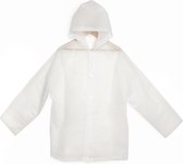 Kikkerland Regenjas – Unisex - Wit – Met draagtas – One size – Capouchon – Regenponcho