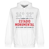 River Plate Estadio Monumental Coördinaten Hoodie - Wit - M