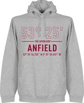Liverpool Anfield Road Coördinaten Hoodie - Grijs - M
