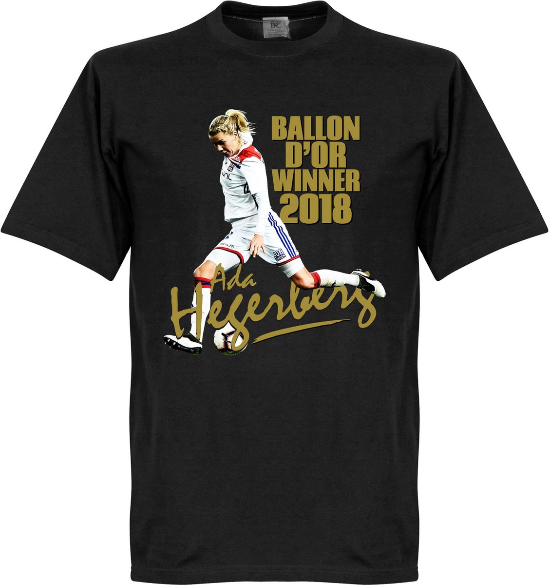 Ada Hegerberg Ballon d'Or Winner T-Shirt - Zwart - S
