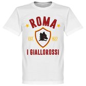 AS Roma Established T-Shirt - Wit  - M