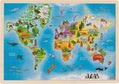 Goki Legpuzzel Wereldkaart Hout 192-delig