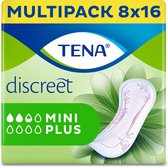 TENA Lady Discreet Mini Plus - 8 x 16 verbanden - maandvoorraad