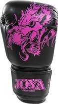 Joya Dragon Kickbokshandschoenen PU - Zwart met roze - 6 oz.