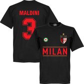 AC Milan Maldini Team T-Shirt - Zwart - M