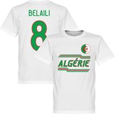 Algerije Belaili 8 Team T-Shirt - Wit - XXXXL