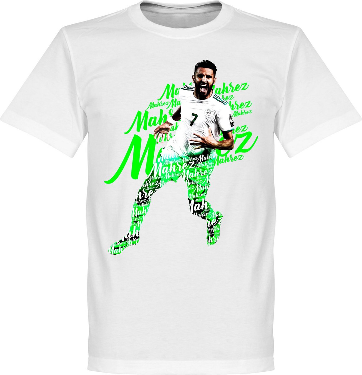 Mahrez Script T-Shirt - Wit - L
