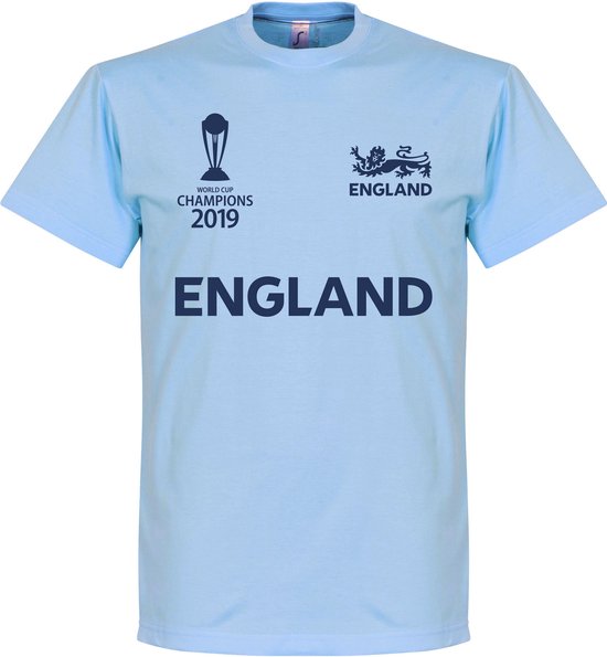 Engeland Cricket WK 2019 Winnaars T-shirt - Lichtblauw