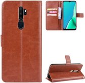 Oppo A5 / A9 (2020) Crazy Horse Portemonnee Hoesje Bruin