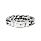 SILK Jewellery - Zilveren Armband - Weave - 734.20 - Maat 20,0