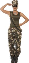 Militair kostuum - Sexy legerpak met pet - Verkleedkleding maat S (36-38)
