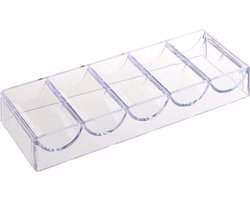 Transparante Tray voor 100 Chips - 2 Stuks - Pokerchips - Fishes houder - Casino