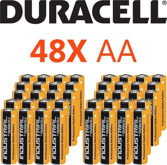 Mega pack Duracell industrial batterijen 48 x AA (LR6) | bol