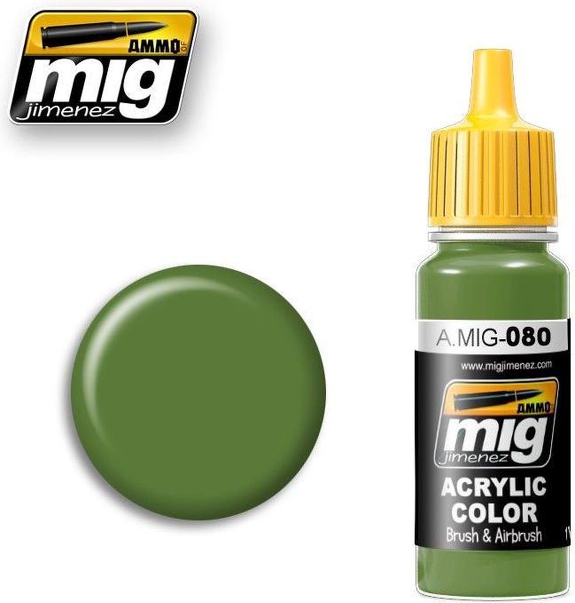 AMMO MIG 0080 Bright Green - Acryl Verf flesje