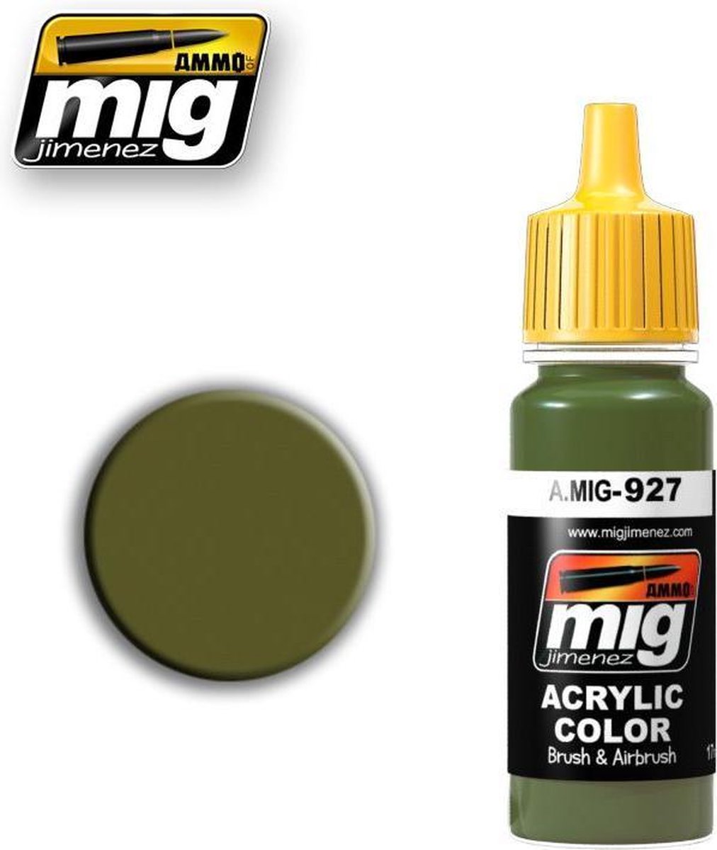 AMMO MIG 0927 Olive Drab Light Base - Acryl Verf flesje
