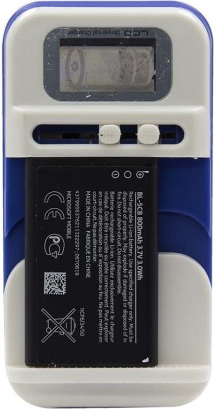 Universele Telefoon Batterij Oplader – Blauw | bol.com