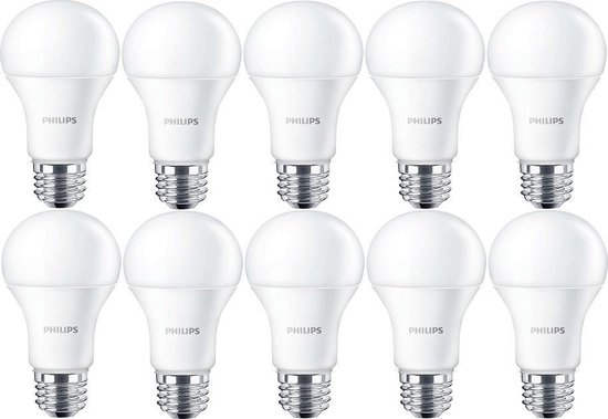 Plak opnieuw Gentleman vriendelijk succes 10 stuks Philips LED lamp E27 11W 1055lm 2700K Mat niet dimbaar A60 |  bol.com