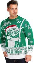 Foute Kersttrui "An Elf I am Not" Mannen | Heren - Grappige Kersttrui - Christmas Sweater - Volwassen Maat XXXL