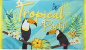 Boland - Decoratie - Hawaii Polyester Vlag Tropical Party Toekan 150x90cm