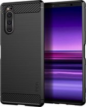 Sony Xperia 5 MOFI Geborsteld TPU Hoesje Zwart
