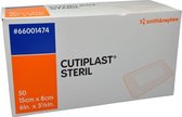 50 STUKS Cutiplast steriel Wondverband Grote Pleister voor wonden _ Eilandpleisters – 15 x 8 cm –  zonder latex, zware metalen en PVC